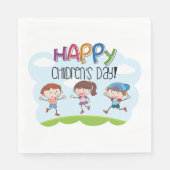 Serviette En Papier Joyeuse Journée des enfants (Devant)