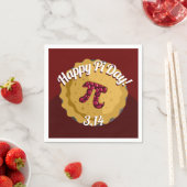 Serviette En Papier Joyeuse Journée Pi | Drôle Pie Party Napkins (En situation)