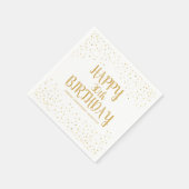Serviette En Papier Joyeuse Parties scintillant d'or d'anniversaire n' (Coin)