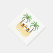 Serviette En Papier Joyeuse Piscine pour chiens d'été (Coin)