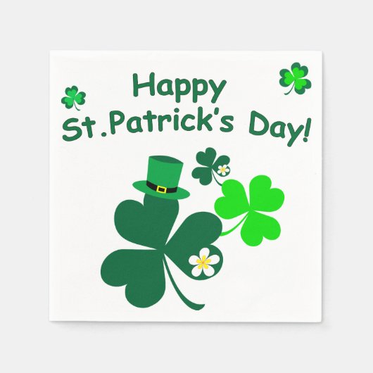 Serviette En Papier Joyeuse Saint-Patrick (Devant)
