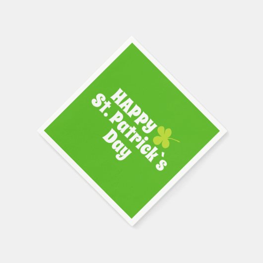 Serviette En Papier Joyeuse Saint Patrick`s day Green Lucky Shamrock (Coin)