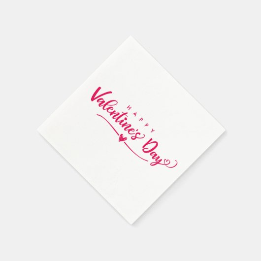 Serviette En Papier Joyeuse Saint-Valentin (Coin)