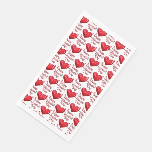 Serviette En Papier Joyeuse Saint-Valentin (Coin)
