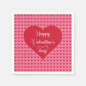 Serviette En Papier Joyeuse Saint-Valentin Cœurs Amour Serviettes (Devant)
