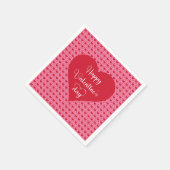 Serviette En Papier Joyeuse Saint-Valentin Cœurs Amour Serviettes (Coin)