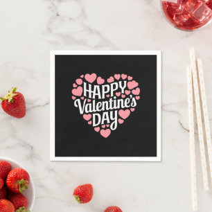 Serviette En Papier Joyeuse Saint-Valentin drôle Cœur Amour Valentin