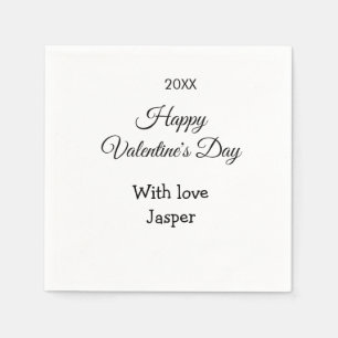 Serviette En Papier Joyeuse Saint-Valentin nom amour simple année styl