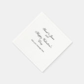 Serviette En Papier Joyeuse Saint-Valentin nom date message simple élé (Coin)