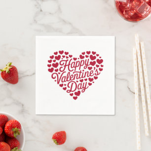 Serviette En Papier Joyeuse Saint-Valentin Saint-Valentin Amour Coeur