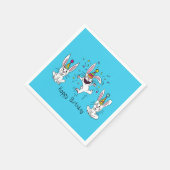 Serviette En Papier Joyeuse serviettes de lapin d'anniversaire (Coin)
