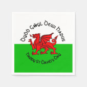 Serviette En Papier Joyeuse St Davids Day dans un cocktail de style ce (Devant)