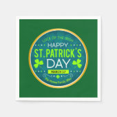 Serviette En Papier Joyeuse St. Patrick, "Chance des Irlandais" (Devant)