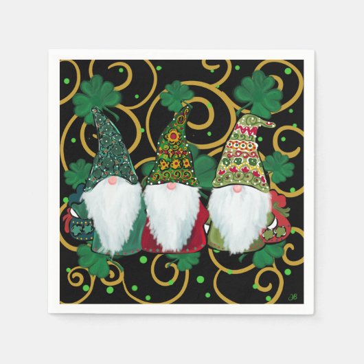 Serviette En Papier Joyeuse St. Patrick GNOMES    (Devant)