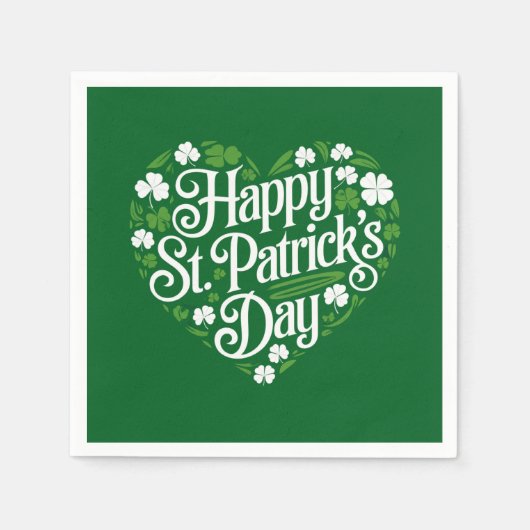 Serviette En Papier Joyeuse St Patrick's Day  (Devant)