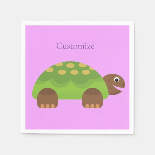 Serviette En Papier Joyeuse tortue souriante Thunder_Cove (Devant)