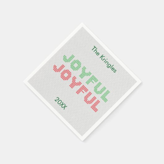 Serviette En Papier Joyeuse typographie Sweat de Noël (Coin)