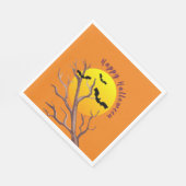 Serviette En Papier Joyeuses chauves-souris d'Halloween et serviettes  (Coin)