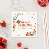 Serviette En Papier Joyeuses Crishtmas À Tous (En situation)