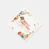 Serviette En Papier Joyeuses Crishtmas À Tous (Coin)