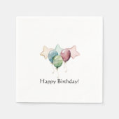 Serviette En Papier Joyeuses étoiles et ballons d'anniversaire (Devant)