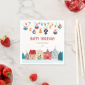 Serviette En Papier Joyeuses fêtes (En situation)