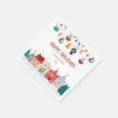 Serviette En Papier Joyeuses fêtes (Coin)