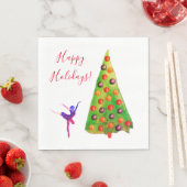 Serviette En Papier Joyeuses fêtes (En situation)