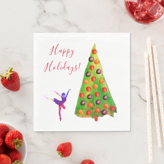 Serviette En Papier Joyeuses fêtes (En situation)