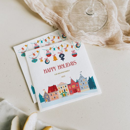 Serviette En Papier Joyeuses fêtes