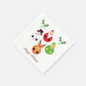 Serviette En Papier Joyeuses fêtes ! (Coin)