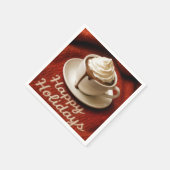 Serviette En Papier Joyeuses Fêtes Chocolat Chaud (Coin)