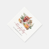 Serviette en papier Joyeuses Fêtes Cocktail (Coin)