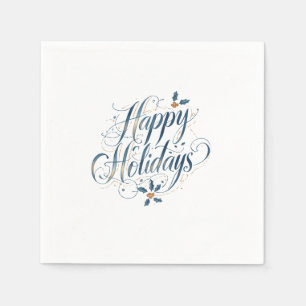 Serviette En Papier Joyeuses Fêtes Joyeux Noël Famille Nouvel An