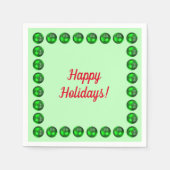 Serviette En Papier Joyeuses fêtes Noël et Hanoukka (Devant)