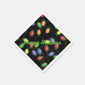 Serviette En Papier Joyeuses fêtes Noël String Lights Napkins (Coin)