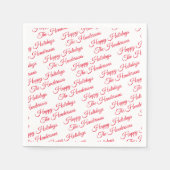 Serviette En Papier Joyeuses Fêtes Personnalisées (Devant)