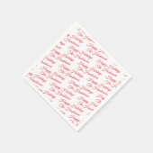 Serviette En Papier Joyeuses Fêtes Personnalisées (Coin)