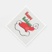 Serviette En Papier Joyeuses fêtes Santa Hat (Coin)