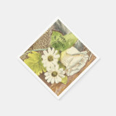 Serviette En Papier Joyeuses fleurs blanches de la Saint Patrick (Coin)