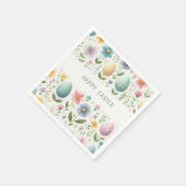 Serviette En Papier Joyeuses fleurs de Pâques (Coin)