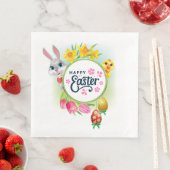 Serviette En Papier Joyeuses Pâques (En situation)