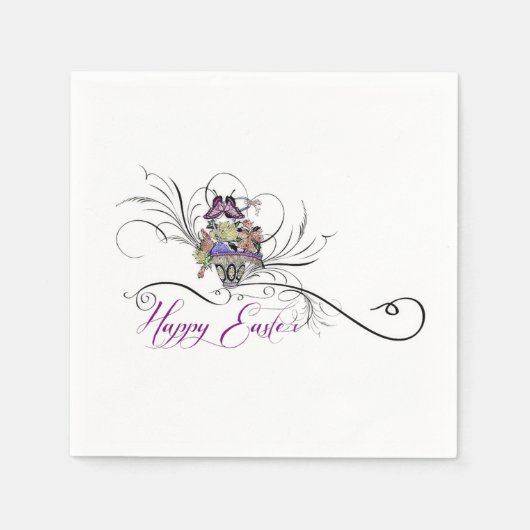 Serviette En Papier Joyeuses Pâques (Devant)