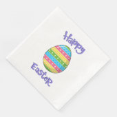 Serviette En Papier Joyeuses Pâques avec œuf (Coin)