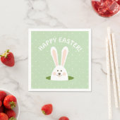 Serviette En Papier Joyeuses Pâques Lapin Mignon (En situation)