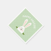 Serviette En Papier Joyeuses Pâques Lapin Mignon (Coin)