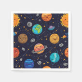 Serviette En Papier Joyeuses Planètes Papier serviettes (Devant)