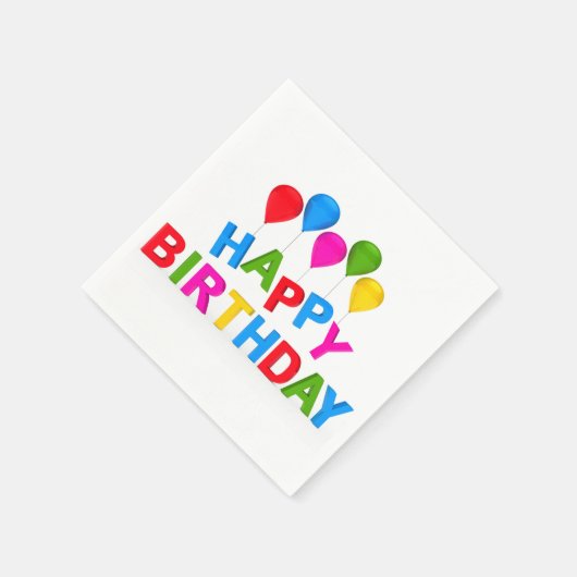 Serviette En Papier Joyeuses serviettes d'anniversaire (Coin)