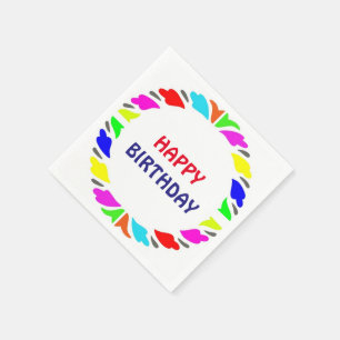 Serviette En Papier Joyeuses serviettes d'anniversaire