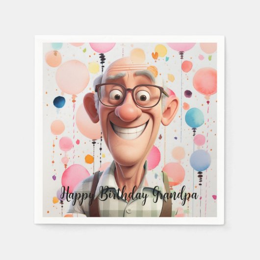 Serviette En Papier Joyeuses serviettes d'anniversaire (Devant)